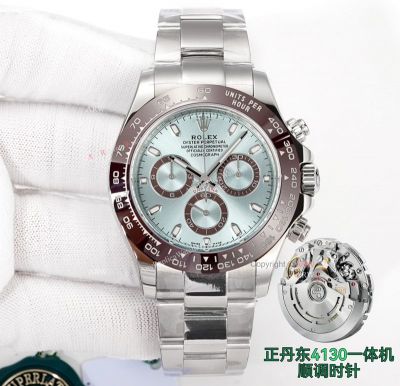 Clean Factory Rolex Daytona 4130 Movement Blue Face Men’s Watch 